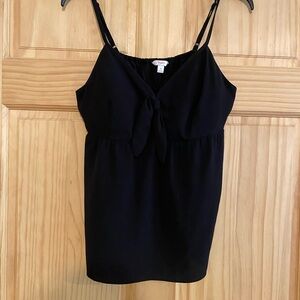 Candie's Black Fitted Tie Front Camisole